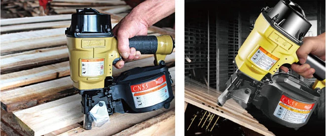 Pneumatic Coil Nail Gun Construction Work