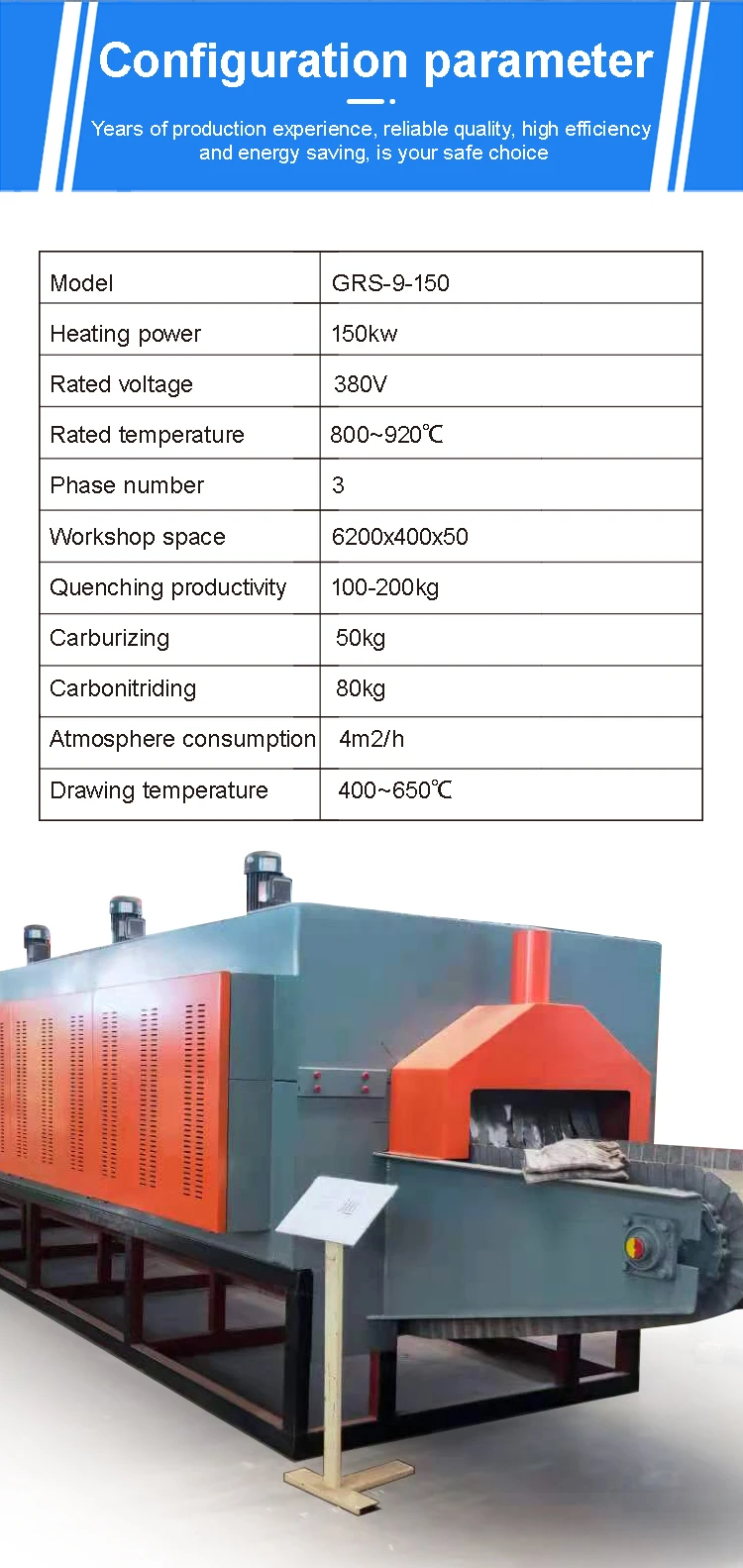 Mesh Belt Furnace Full Unit Parameter Real Shot