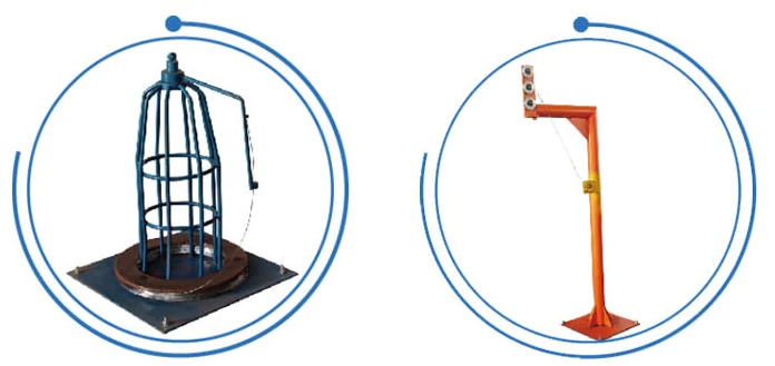 Wire Flattener Components: Wire Cage, Column, Spool